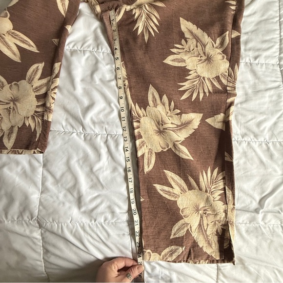 Vintage Sag Harbor 100% Silk Tropical Floral Pants - Size 16 - Picture 8 of 9